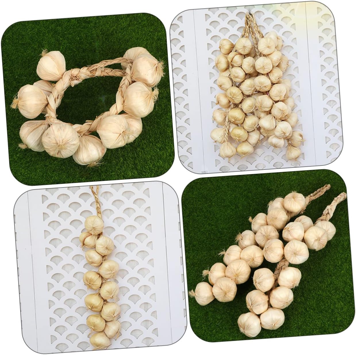 Garneck 2pcs Realistic Garlic String Wall Decor