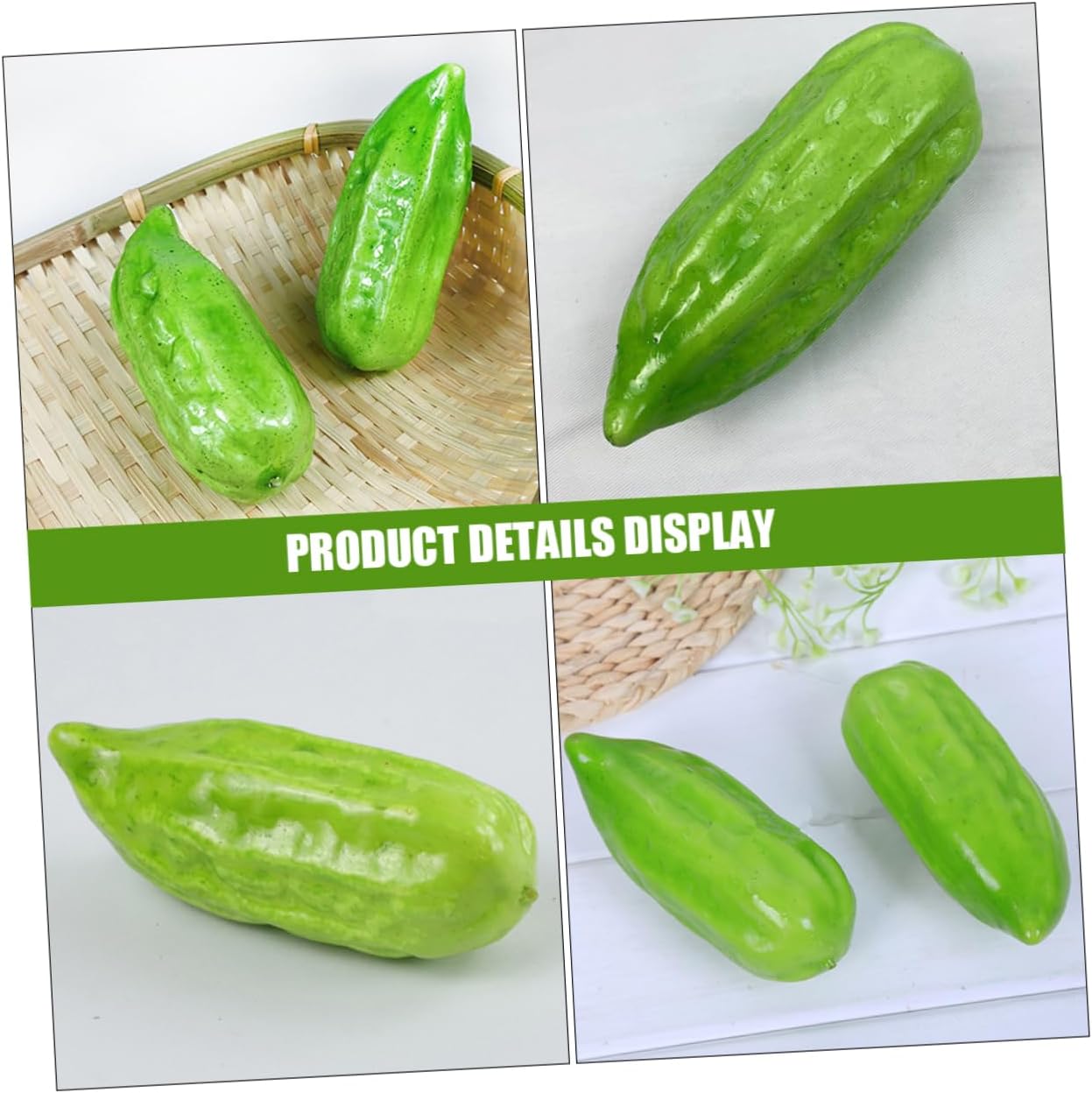 LIFKOME 3pcs Artificial Bitter Gourd Models