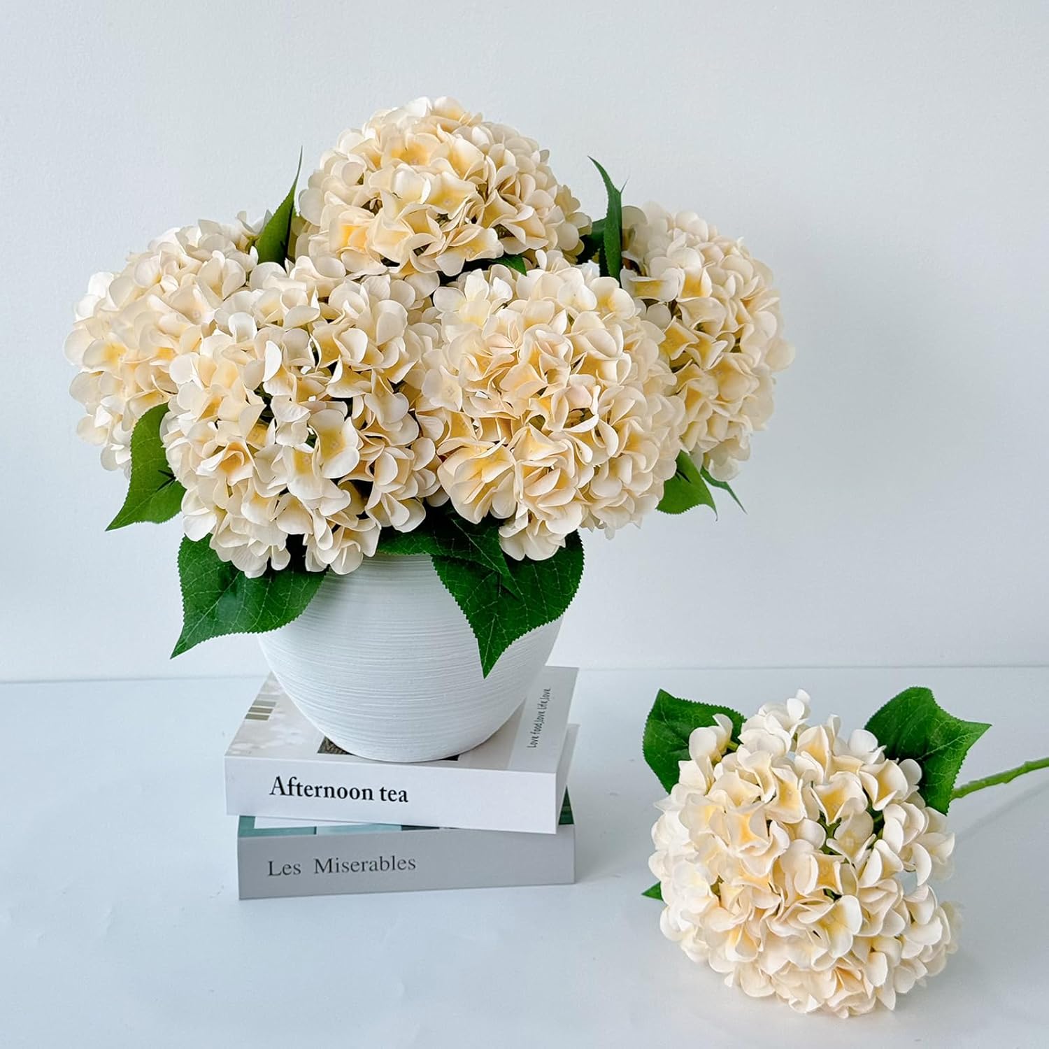 5 Pcs 20 Inch Artificial Hydrangeas Fall Decor