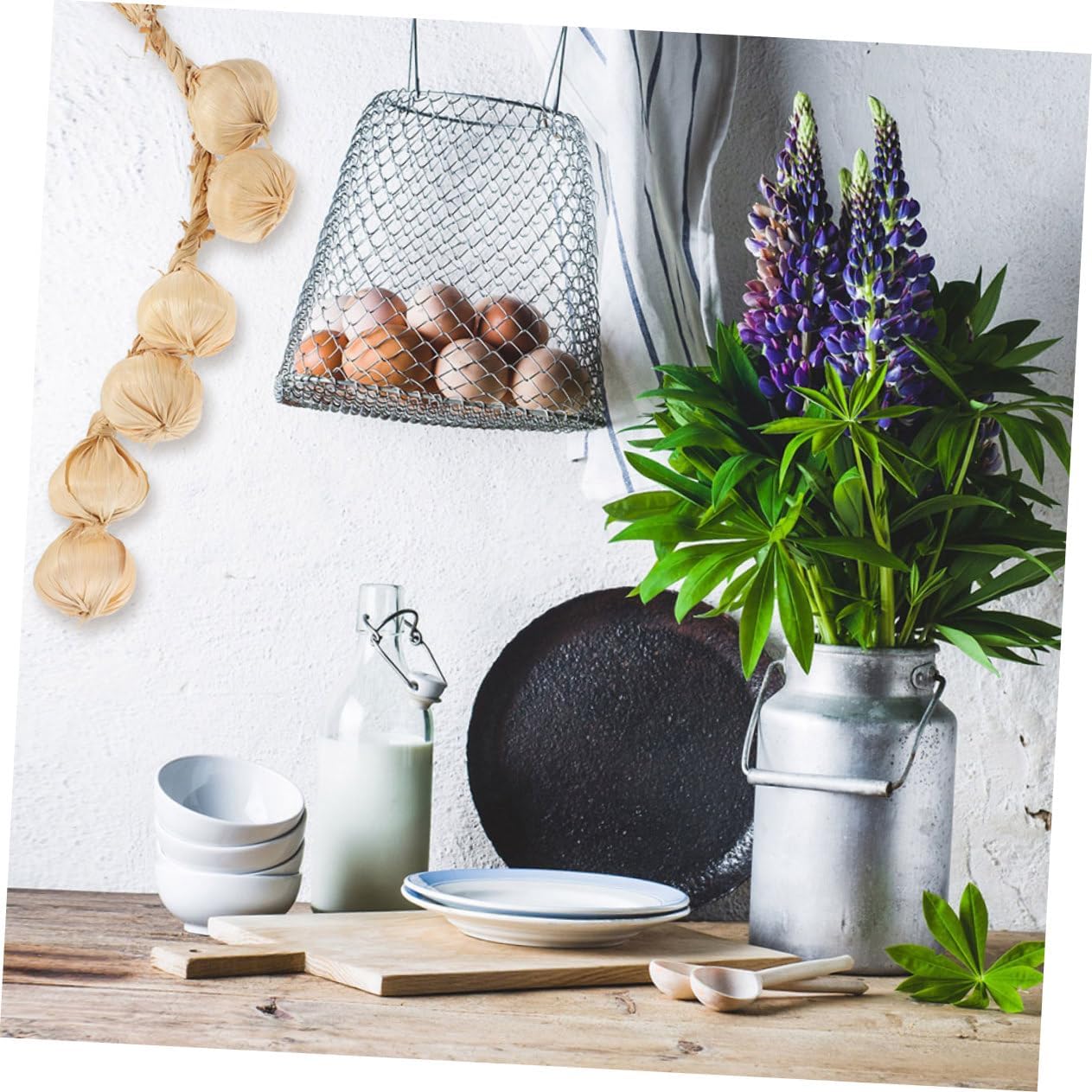 MAGICLULU Artificial Garlic String 2 Pack for Home Decor