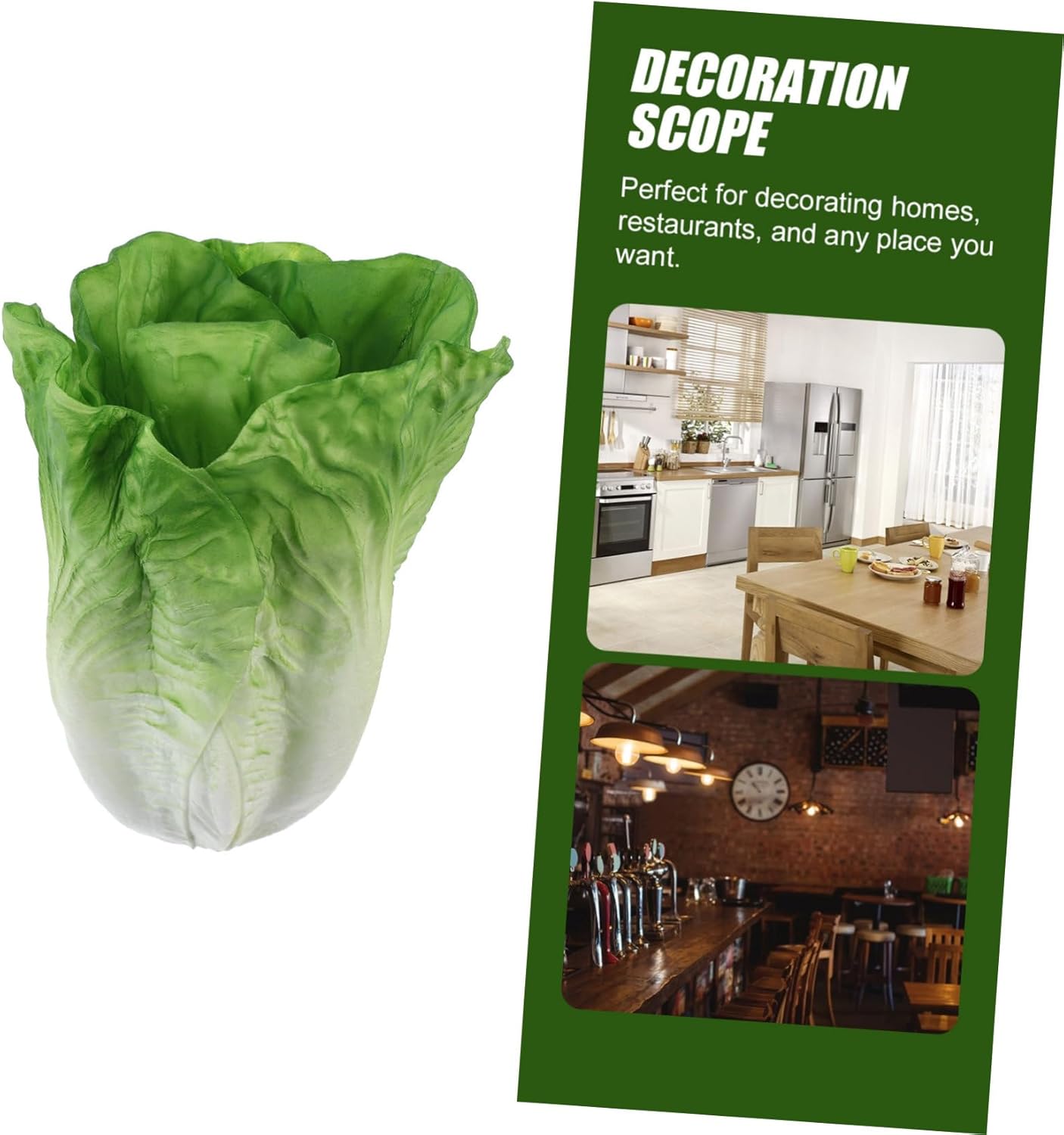 Yardenfun Realistic Lettuce Model for Home Restaurant and Photography