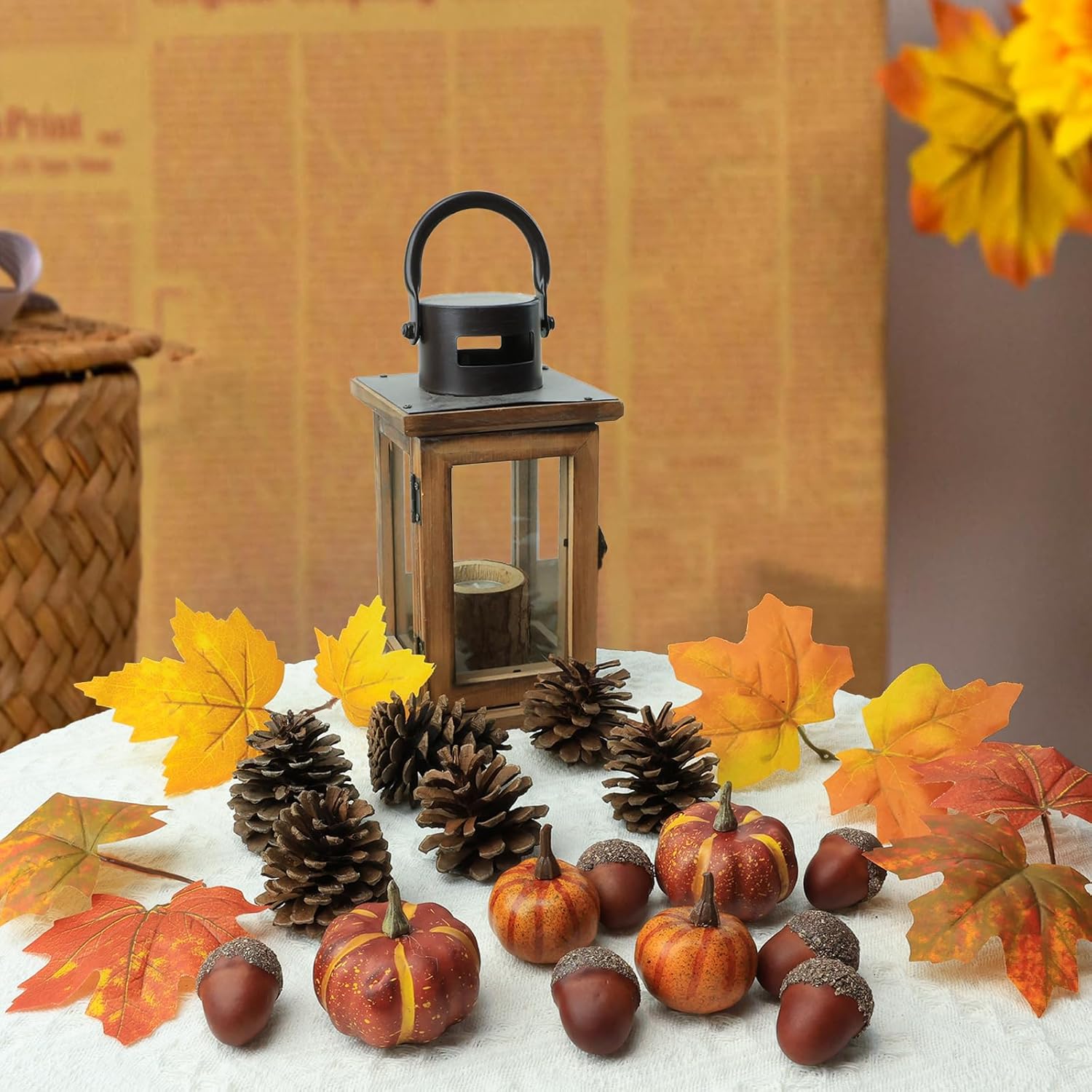 20 PCS Artificial Pumpkin Fall Decor Kit