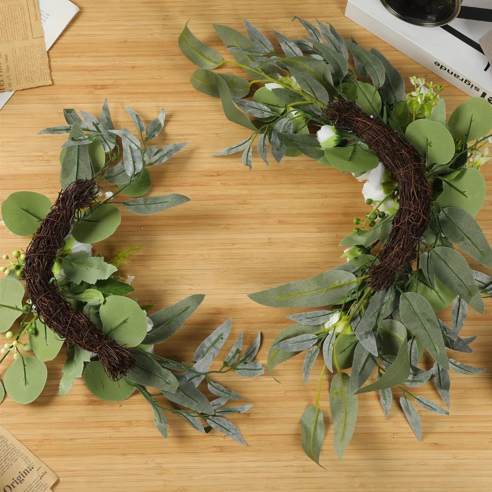 HW Artificial Wedding Arch Flowers 2pcs Willow Leaves Peony White