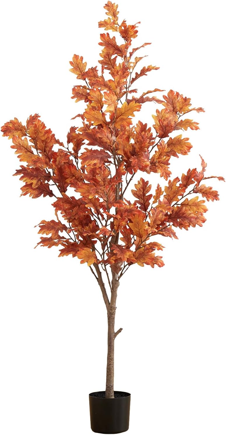 Nearly Natural 5ft Autumn Oak Artificial Fall Tree