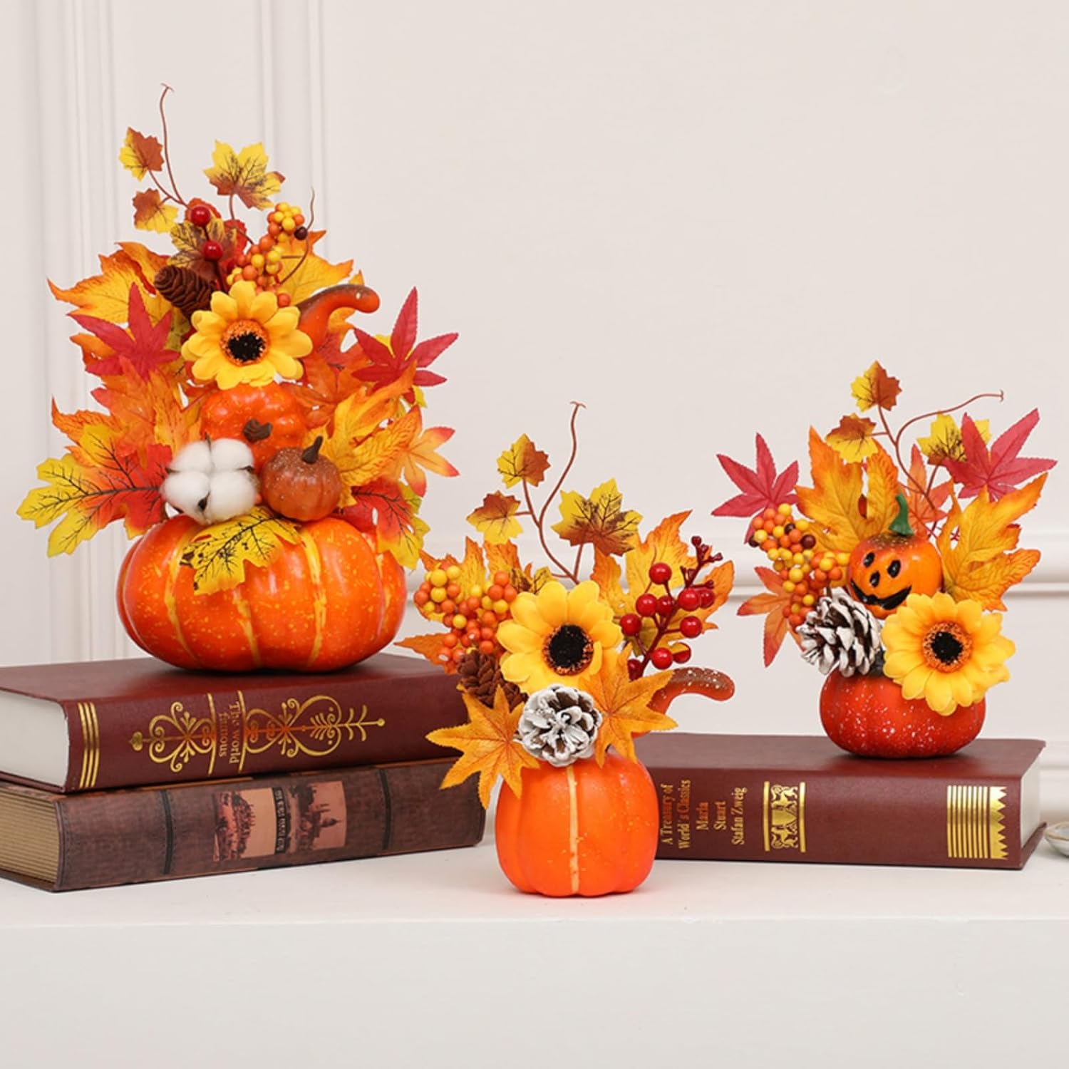 Ochine 12 Inch Artificial Pumpkins for Fall Decor Home