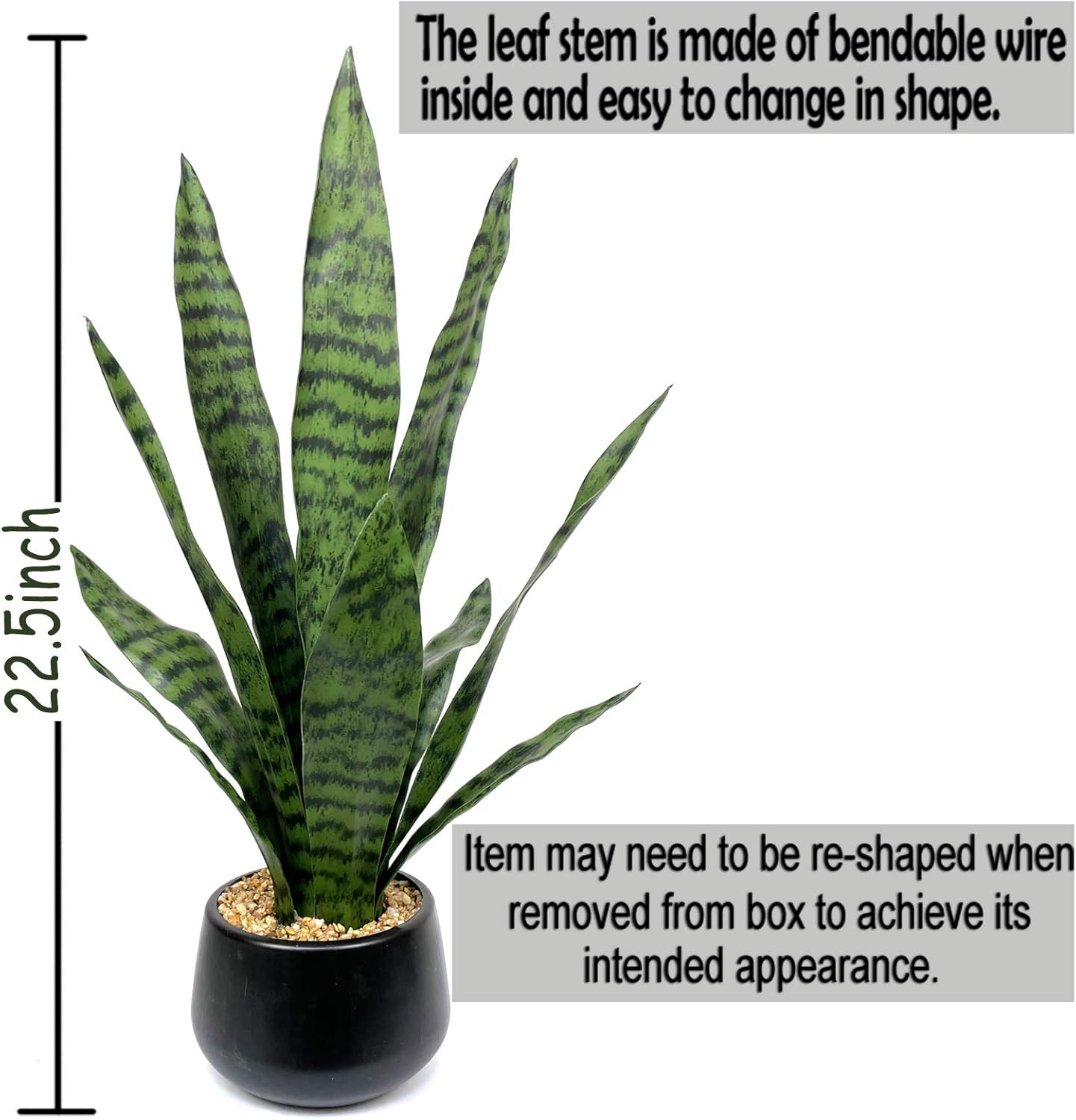 Bird Fiy Artificial Snake Plant 225 Inch Faux Agave