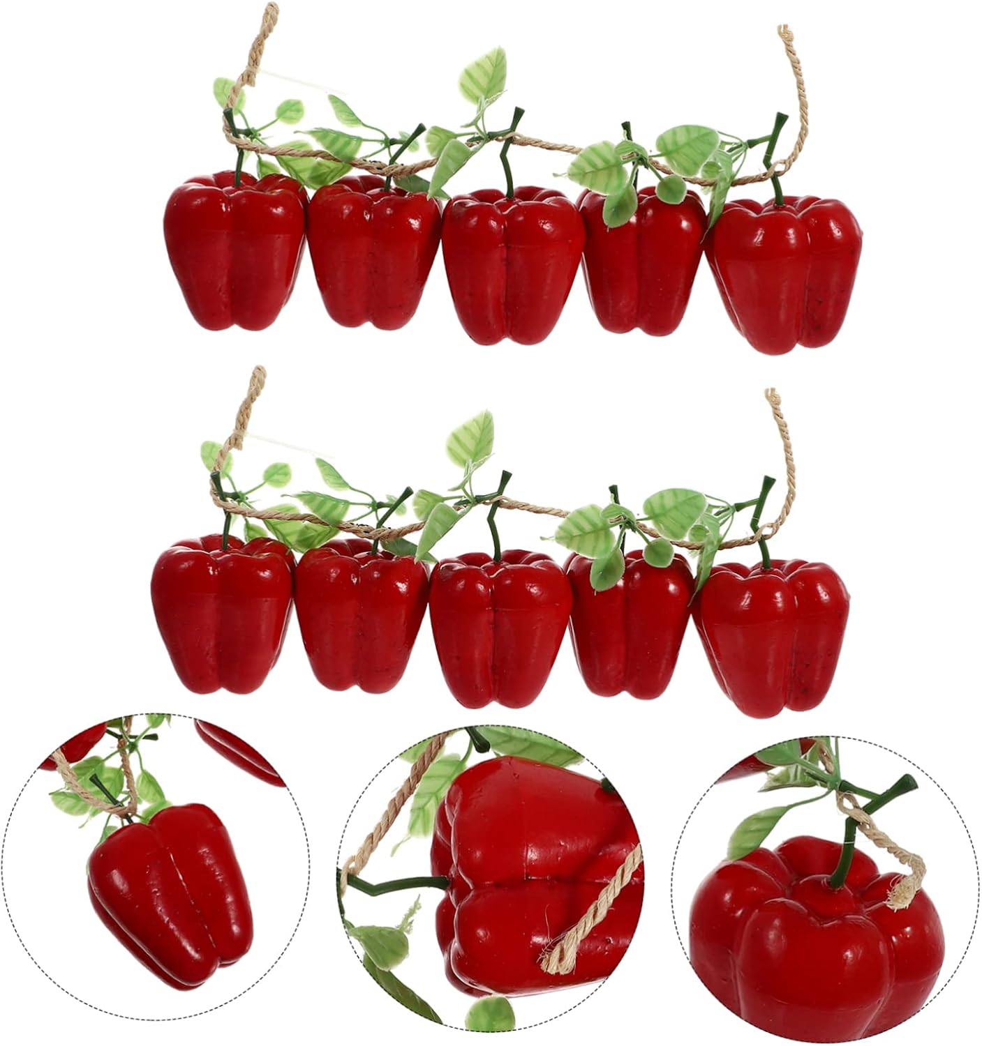 Garneck Realistic Artificial Red Pepper Decorative Pendant