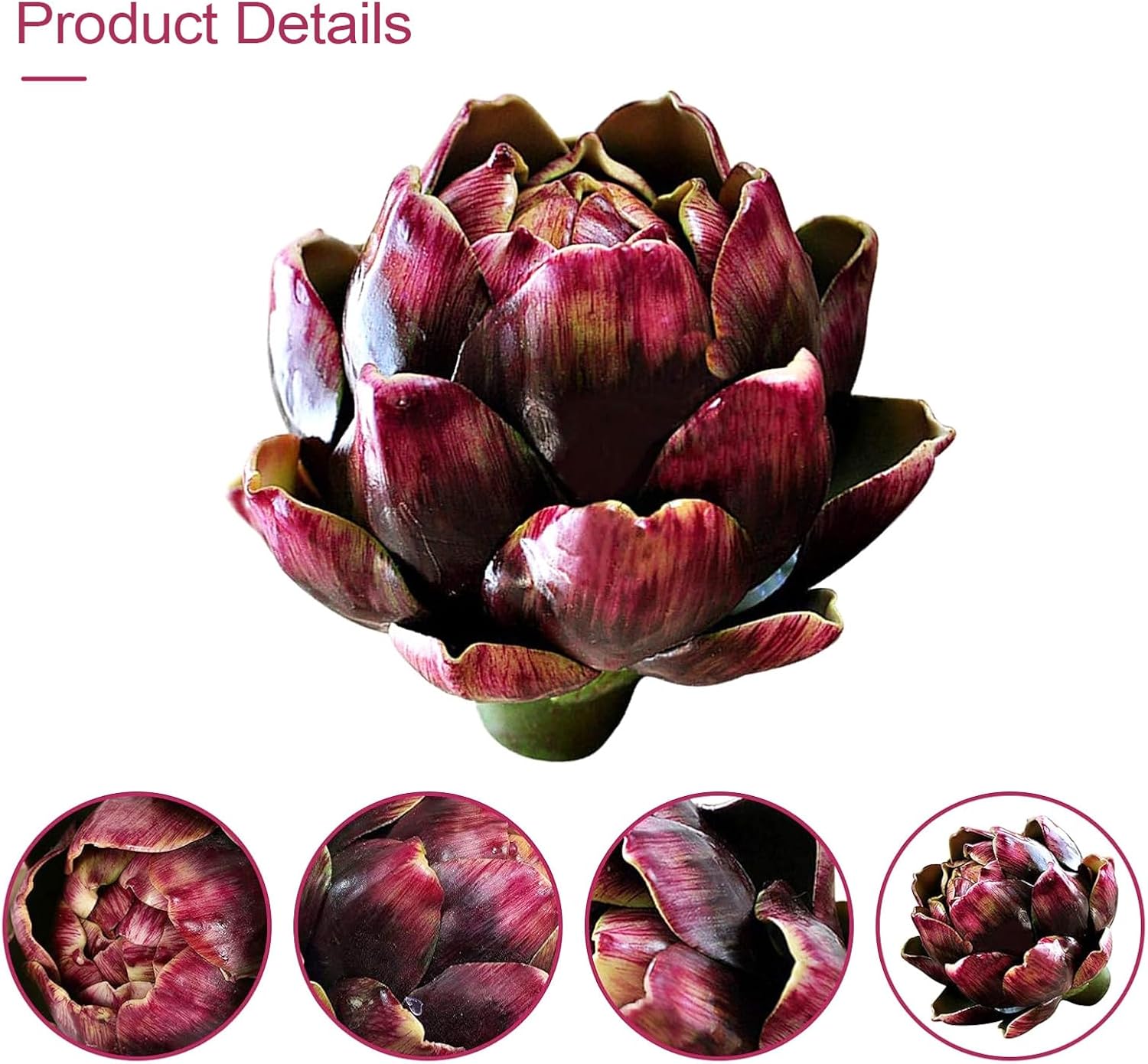 Realistic Artificial Artichoke Purple Small 6pcs