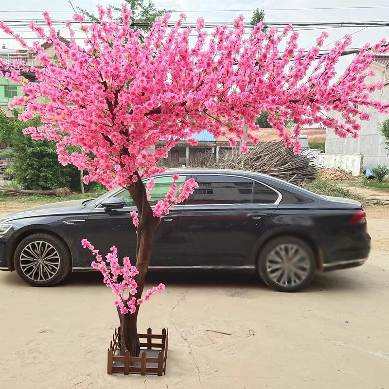 QIUPAI Artificial Peach Blossom Tree 1mx08m