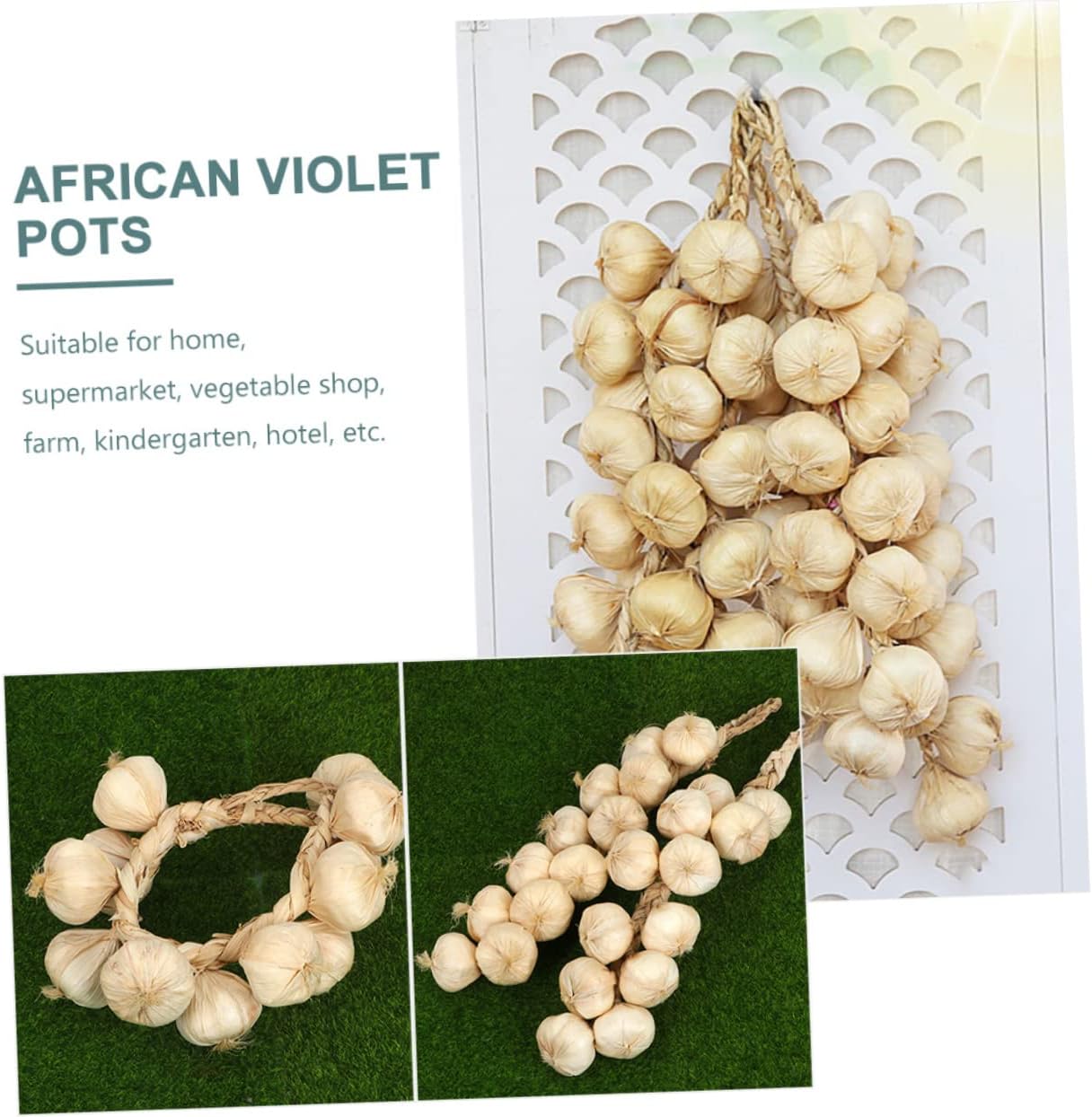 STOBAZA Lifelike Foam Garlic Green Decor Strings