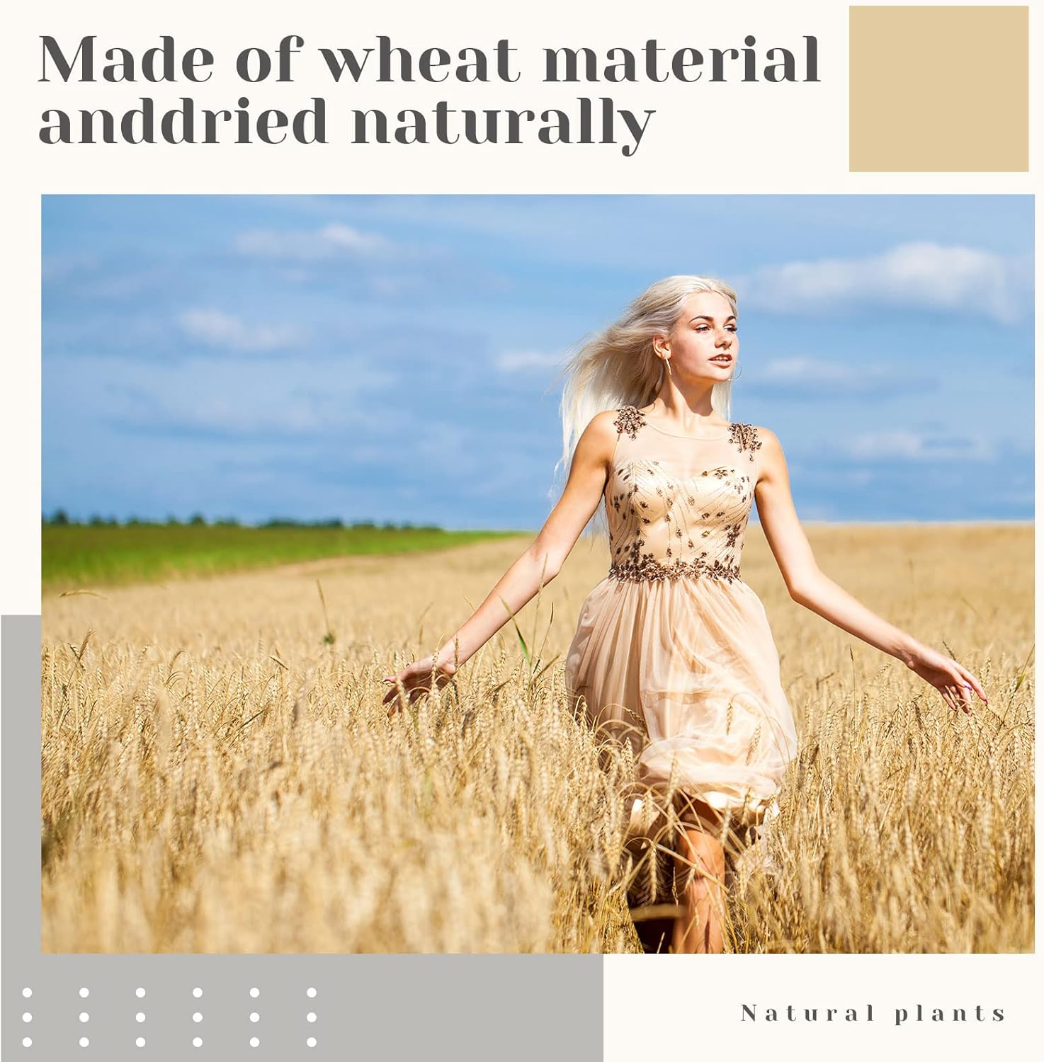 Geosar Dried Wheat Stalks for Decor 16 Inch Bundle