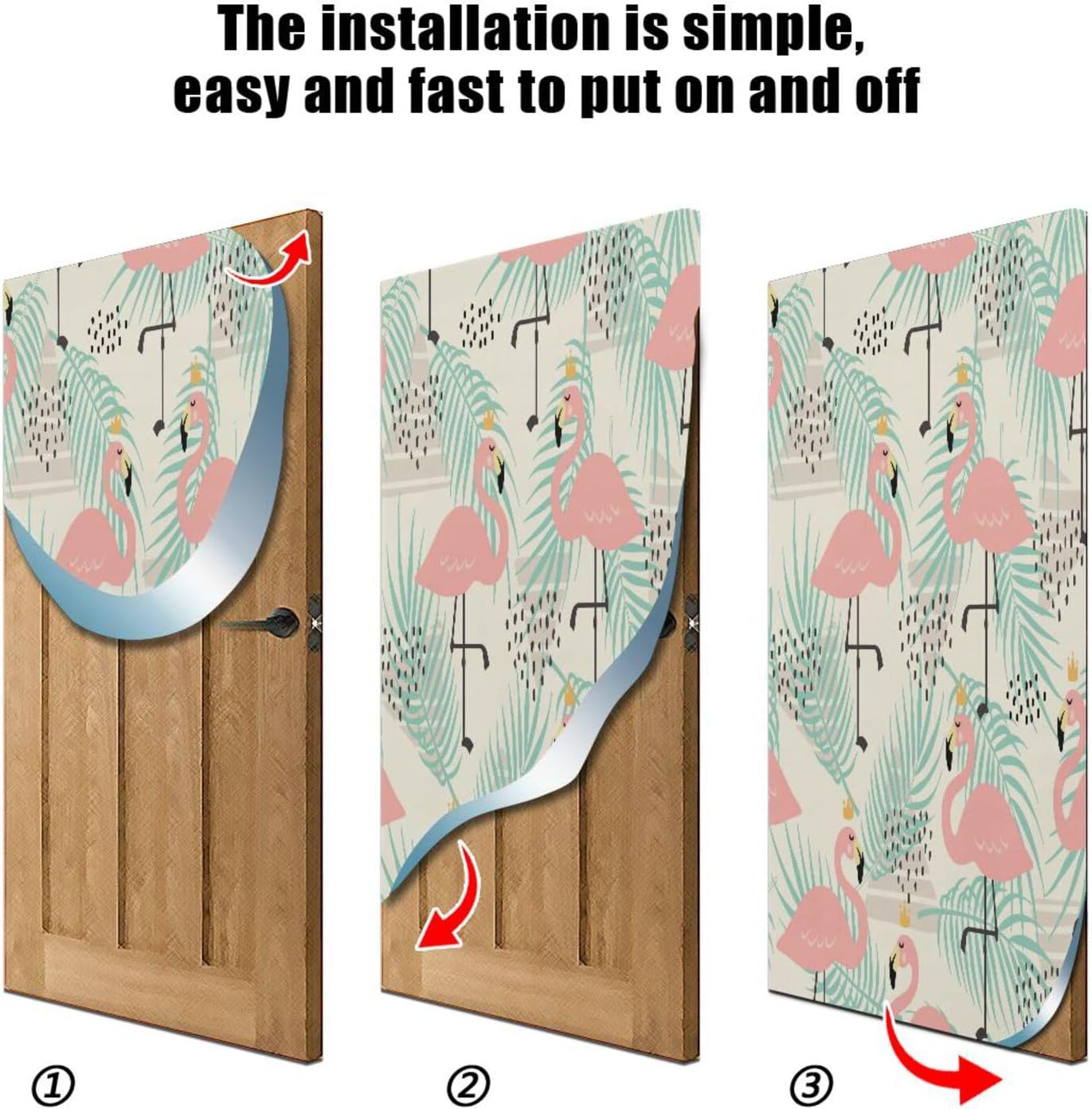 Susiyo Pink Flamingo Halloween Door Cover 32x79in