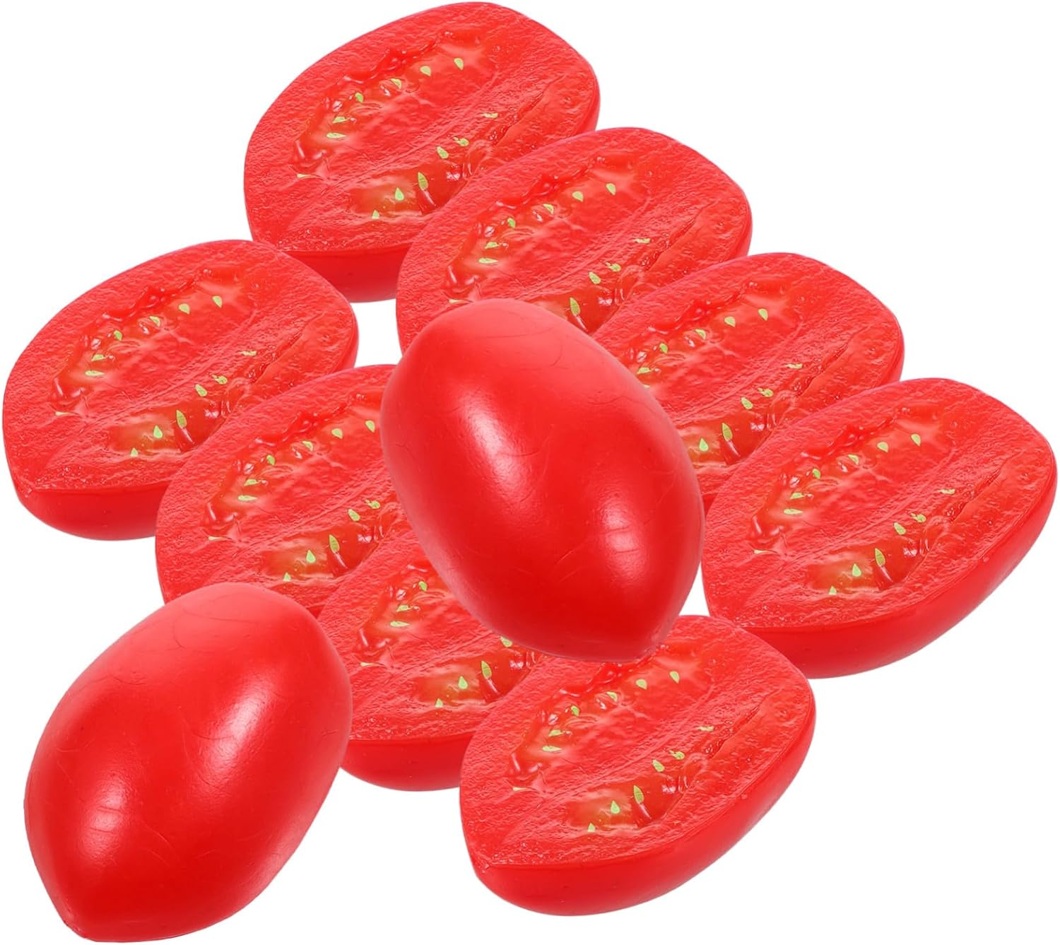 VOSAREA 10pcs Fake Half Cherry Tomato Artificial Vegetable Display Props