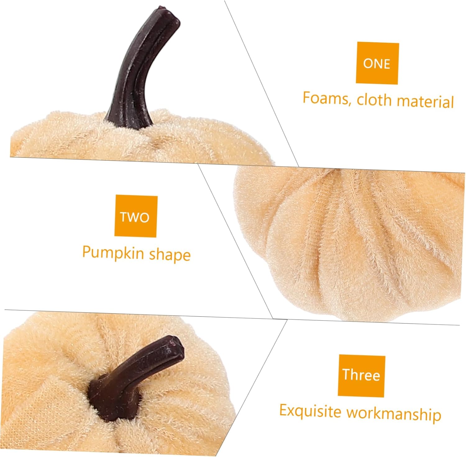 PRETYZOOM 6pcs Artificial Pumpkins Halloween Decor Centerpieces