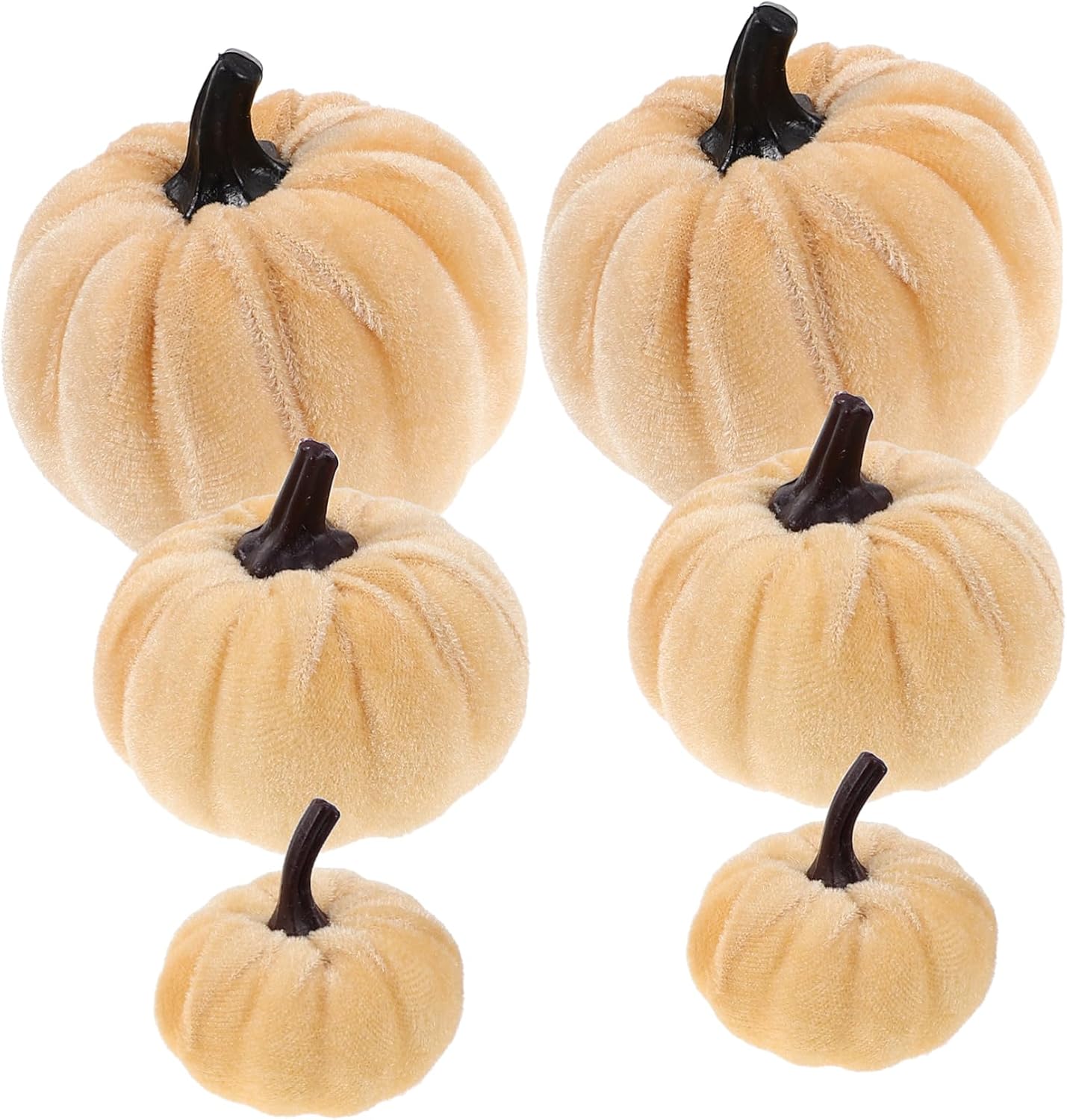 6pcs Decorative Artificial Pumpkins for Halloween Fall Centerpieces