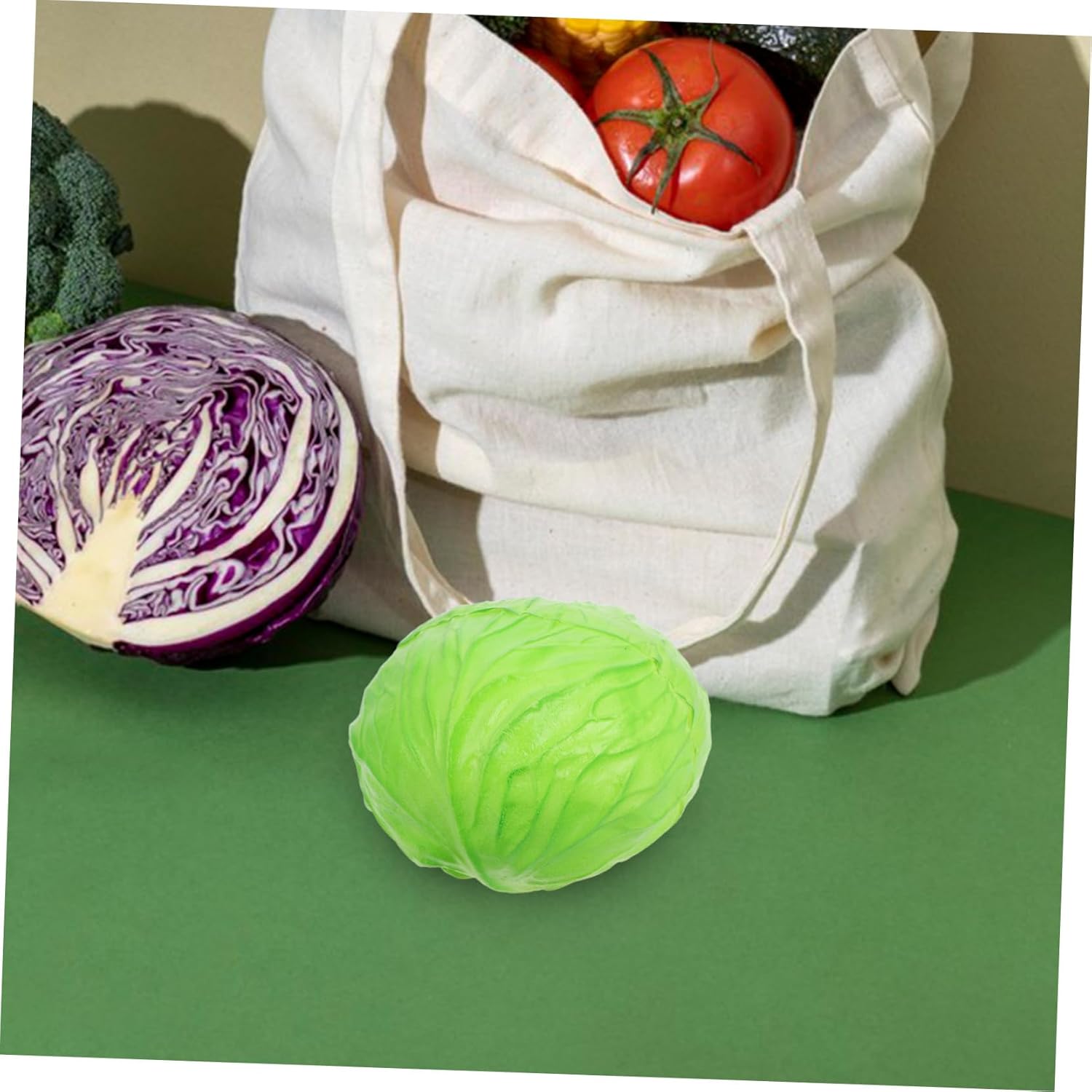 Realistic Artificial Cabbage Decor for Home Office