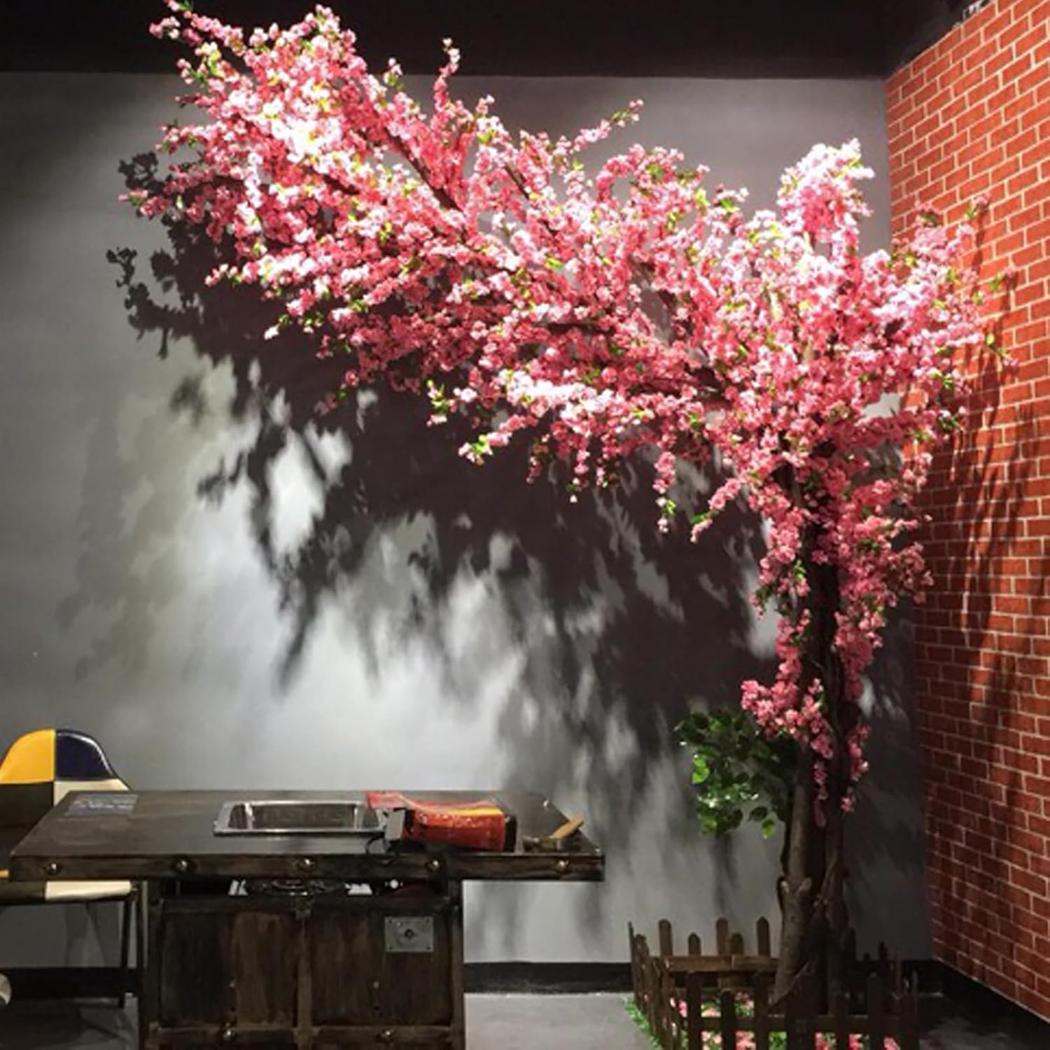 QIUPAI Artificial Cherry Blossom Tree 1x06m 1