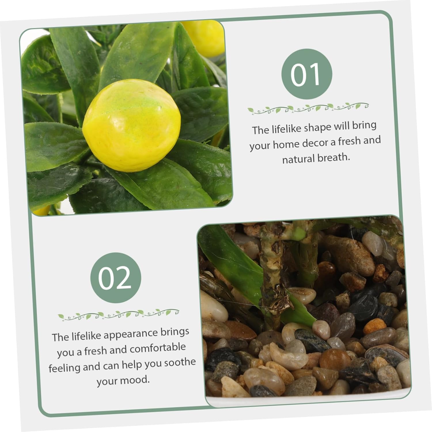 BESTYASH Realistic Artificial Lemon Tree Bonsai Plant