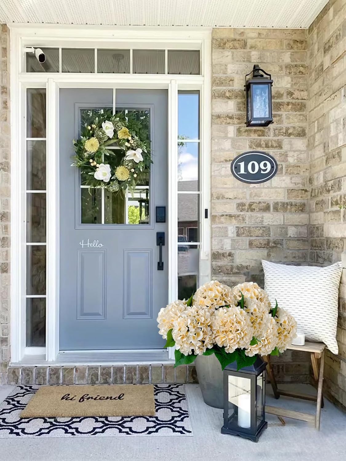 5 Pcs 20 Inch Artificial Hydrangeas Fall Decor
