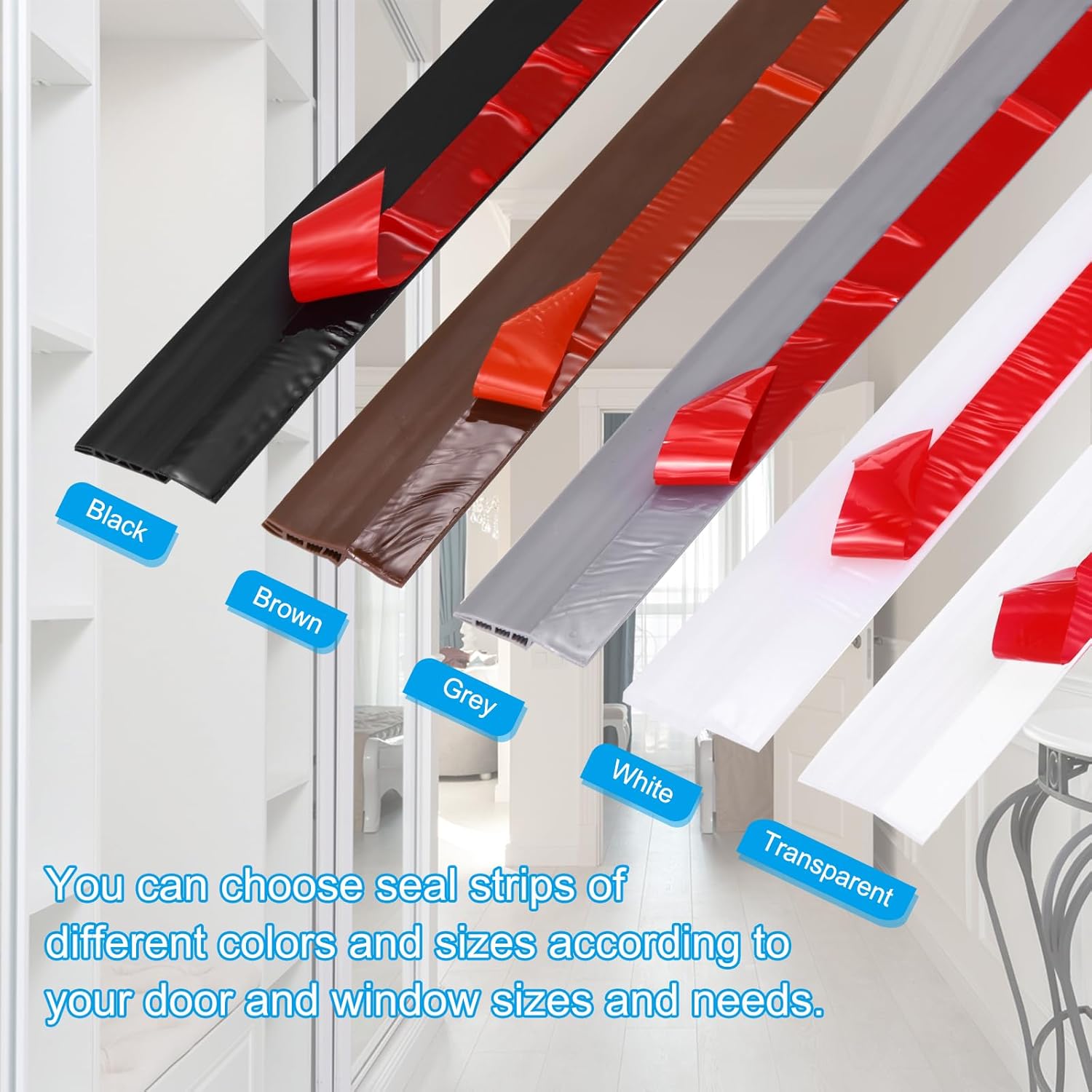 PATIKIL Door Draft Stopper 2 Pack 27FT Silicone Weather Seal