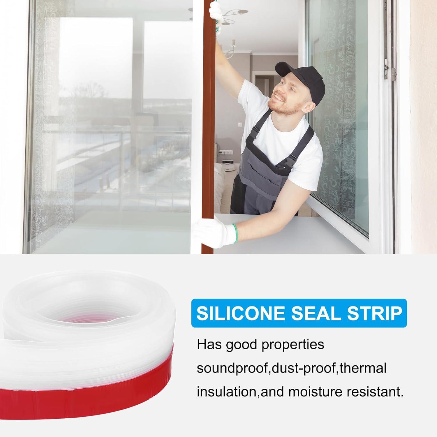 PATIKIL Door Draft Stopper 2 Pack 27FT Silicone Weather Seal