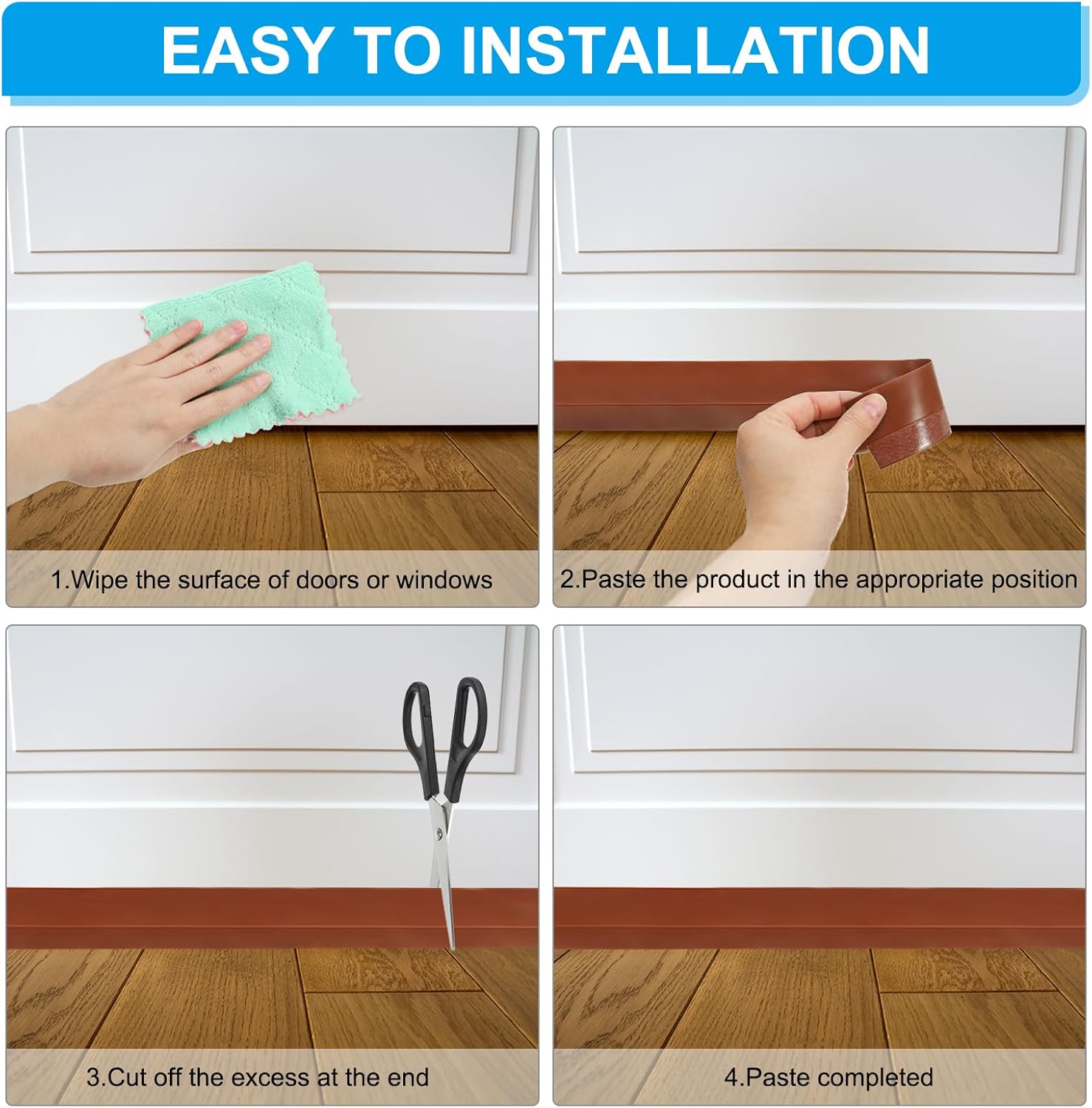 PATIKIL Door Draft Stopper 2 Pack 27FT Silicone Weather Seal