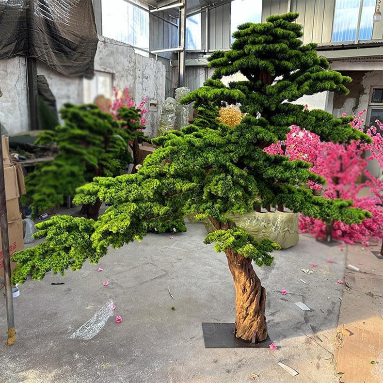 TBJEN Decorative Pine Tree Artificial Green Plant 1mx08m