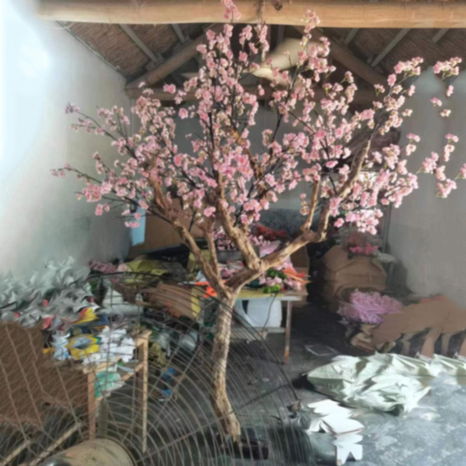 QIUPAI Artificial Plum Blossom Tree 1mx08m Decor