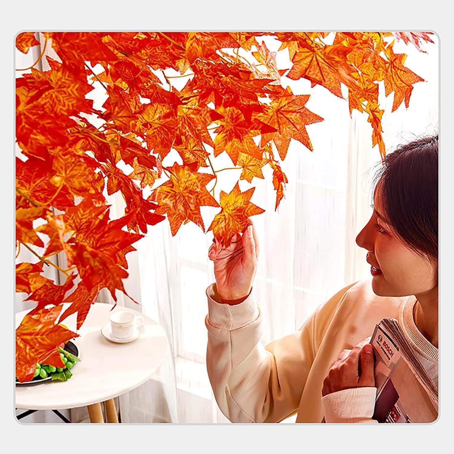Outdoor Indoor Artificial Red Maple Tree 1x06m