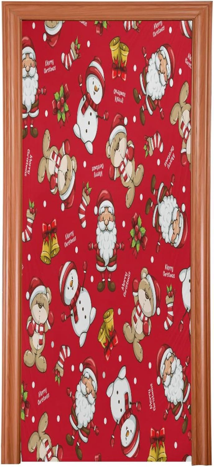 Susiyo Santa Bear Bell Halloween Door Cover
