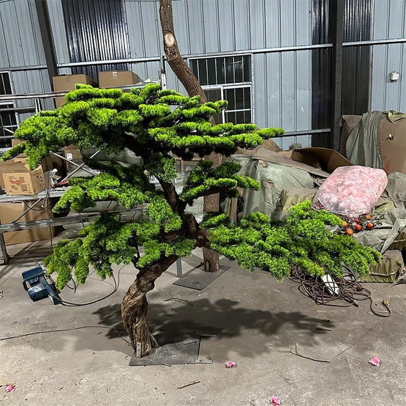 QIUPAI Decorative Pine Tree 1mx08m Artificial Tree