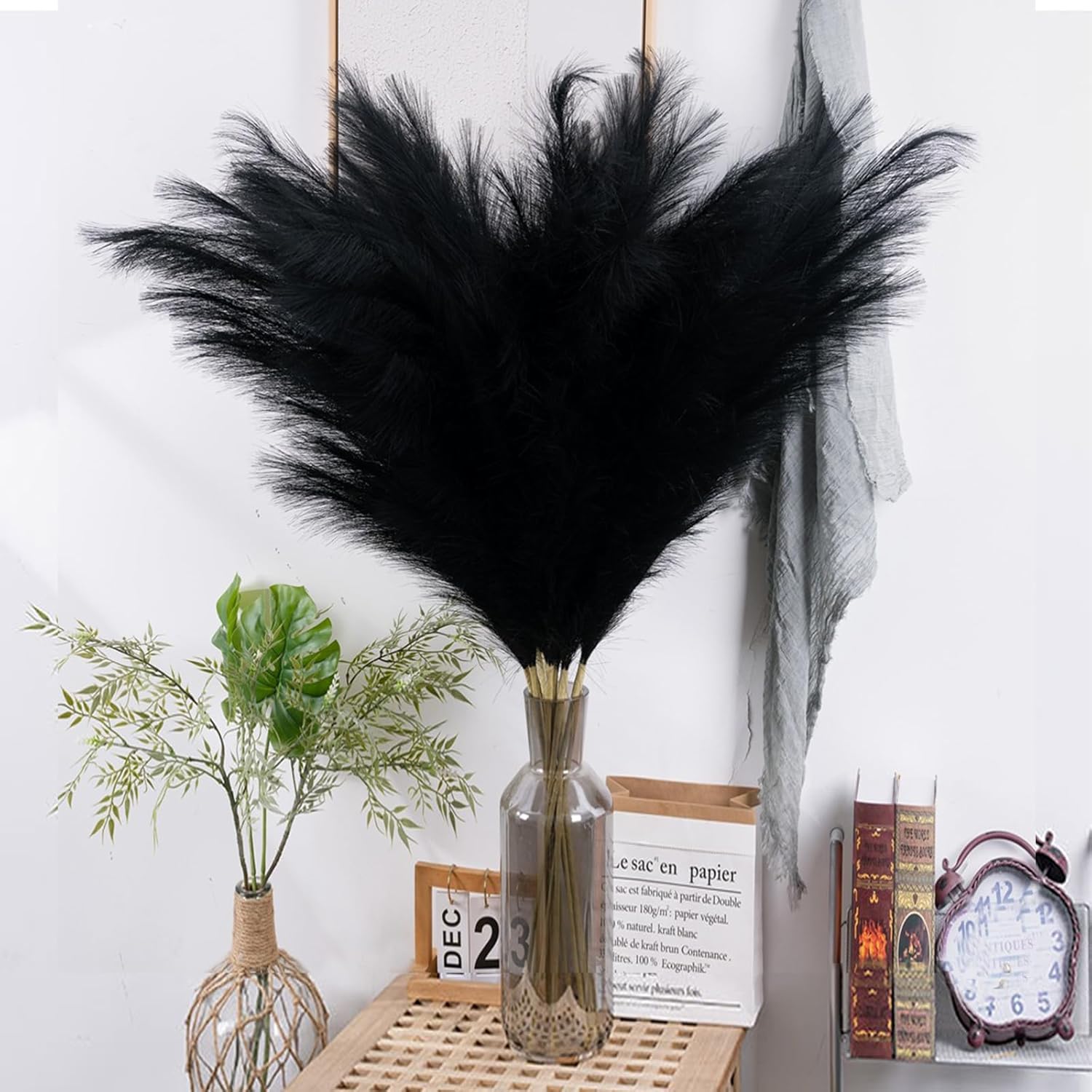 38 Inch 10 Stems Faux Pampas Grass Bouquet