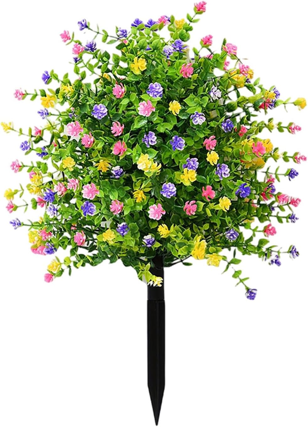 22 Inch Artificial Boxwood Topiary with Flowers
