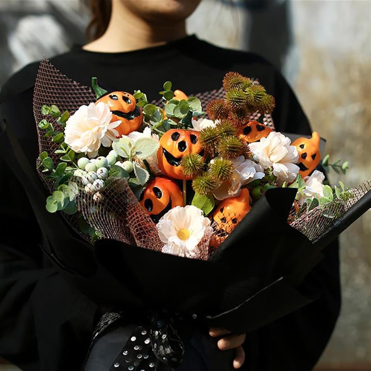 12pcs Decorative Halloween Pumpkin Props for Parties and Photography