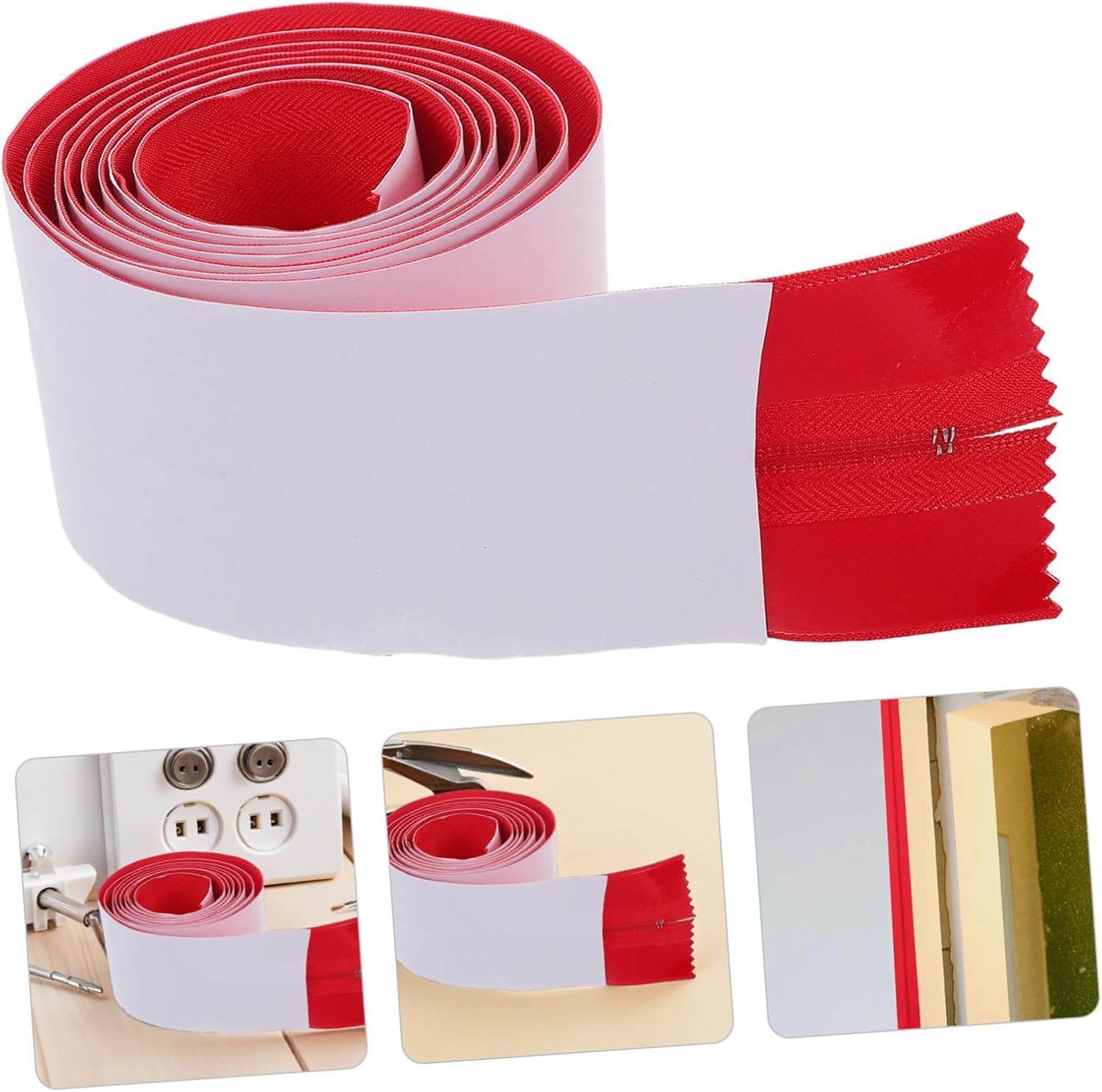 Toyvian Self Adhesive Dust Barrier Zipper Door Cover