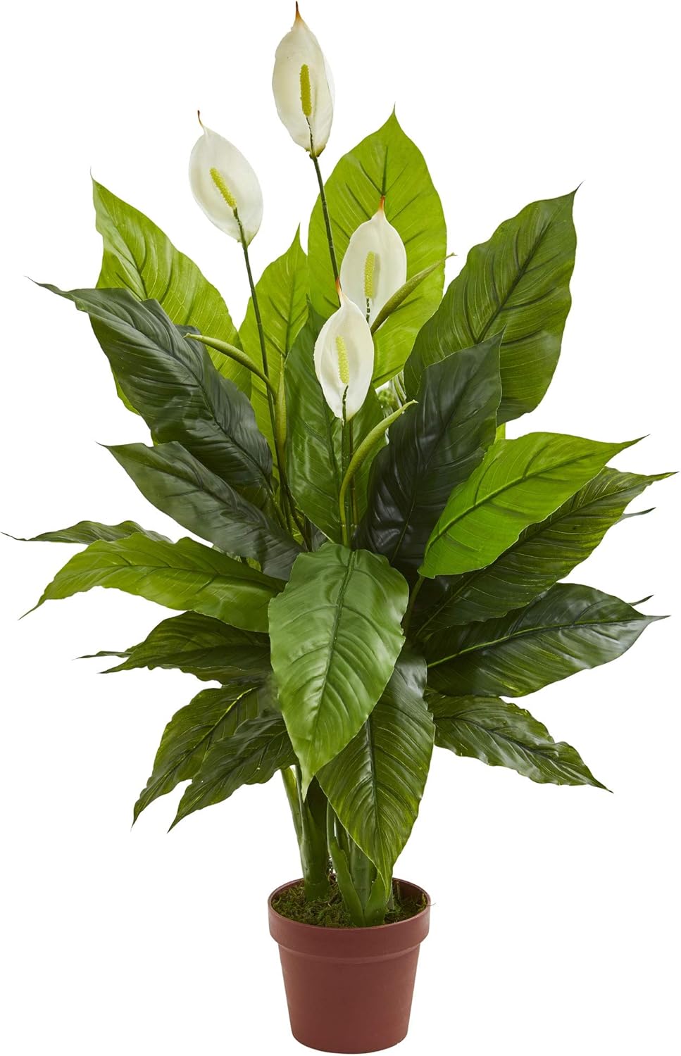 Nearly Natural 42 In Silk Spathiphyllum Artificial Plant