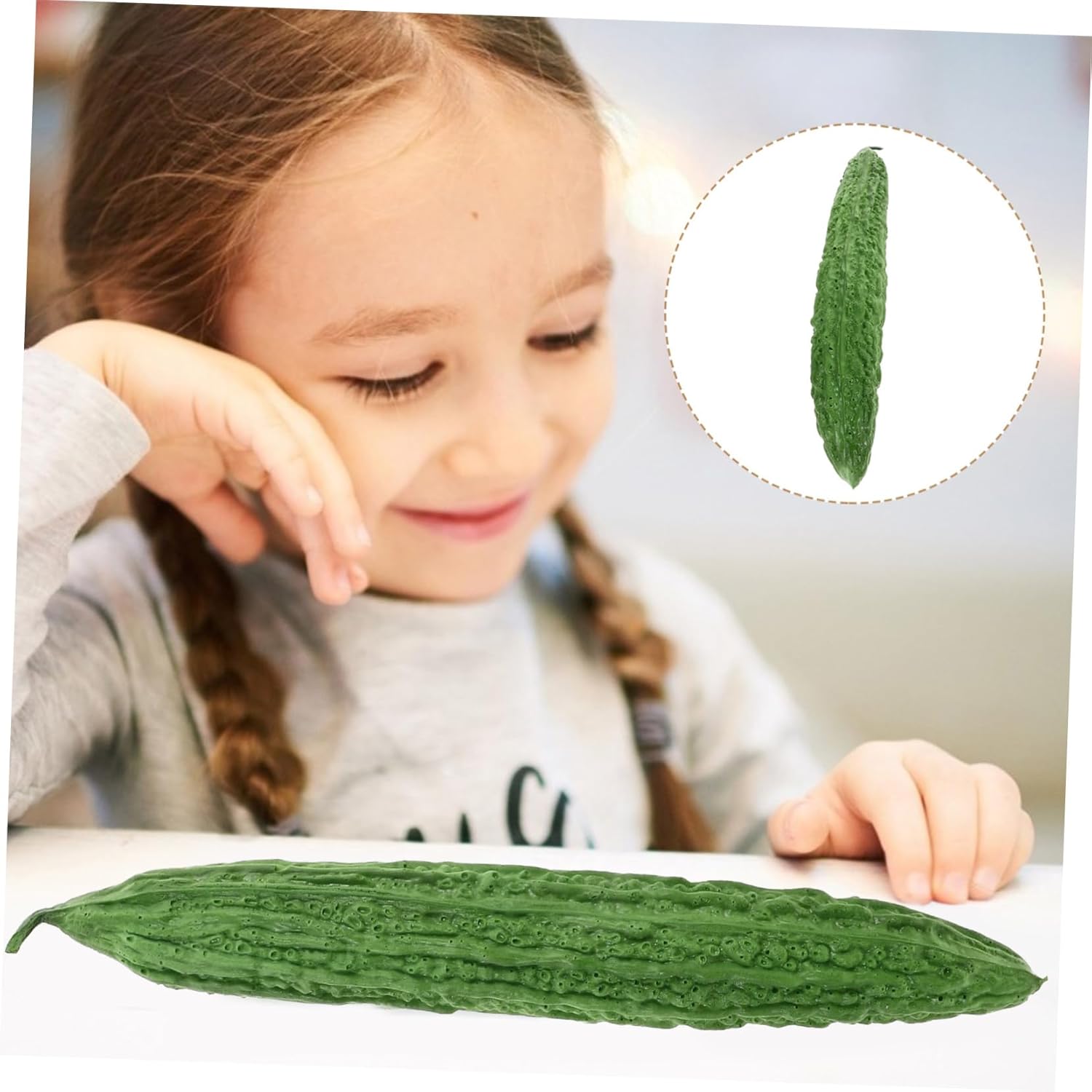 Wakauto Realistic Bitter Melon Artificial Vegetable Decor Model