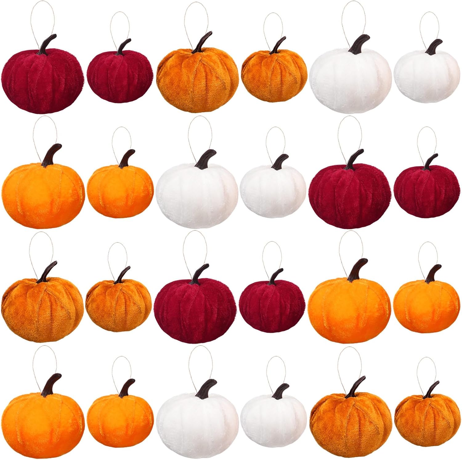 Sotiff 24 Pcs Fall Mini Tree Ornament Set