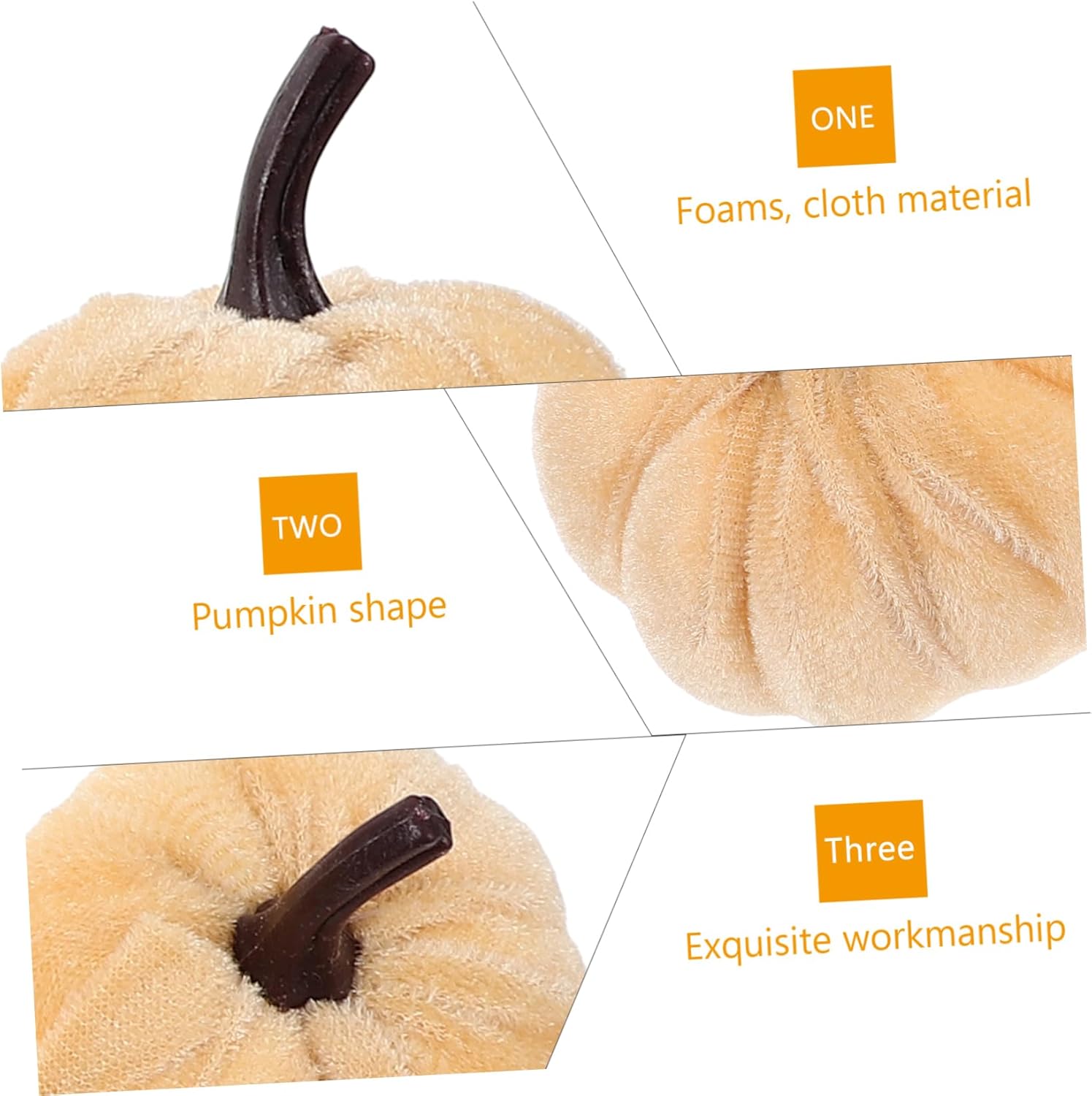 LIFKOME 6Pcs Artificial Pumpkins Halloween Decor