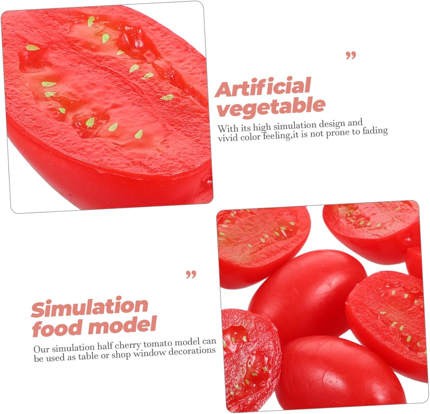 LIFKOME 10pcs Realistic Artificial Cherry Tomato Models