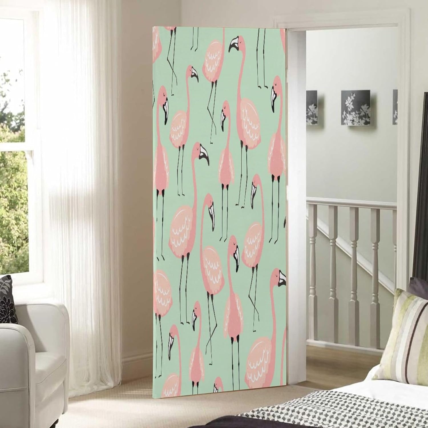 Susiyo Little Pink Flamingo Halloween Door Decoration