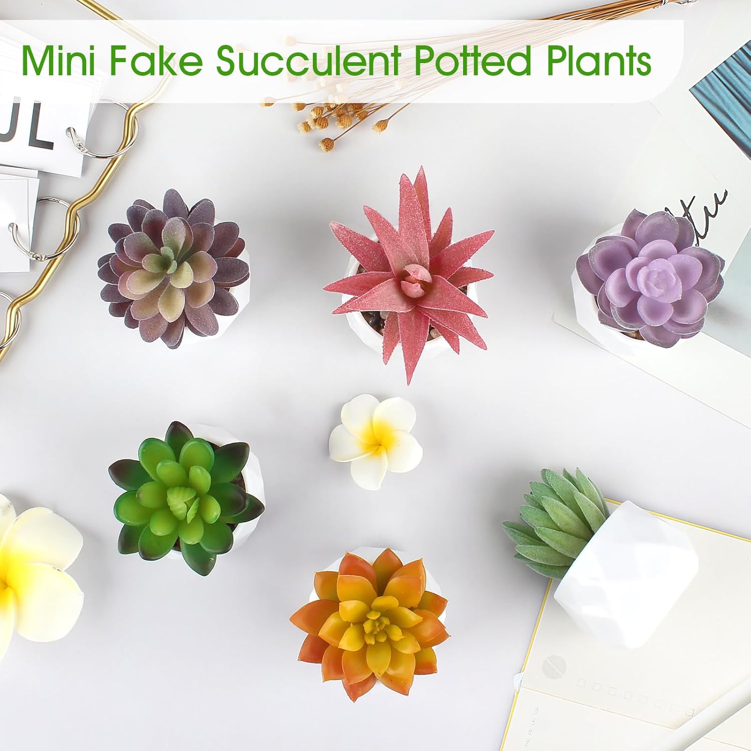 ZINHO Artificial Succulent Plant Set 6 PCS