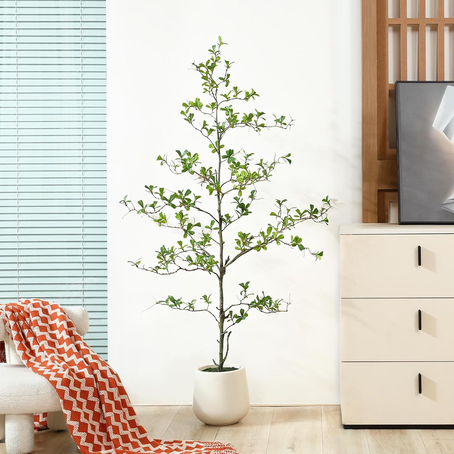 SOGUYI Artificial Black Olive Tree 5FT Decor
