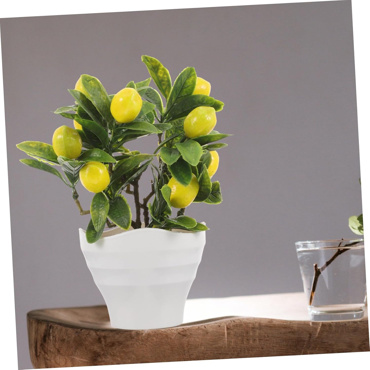BESTYASH Realistic Artificial Lemon Tree Bonsai Plant