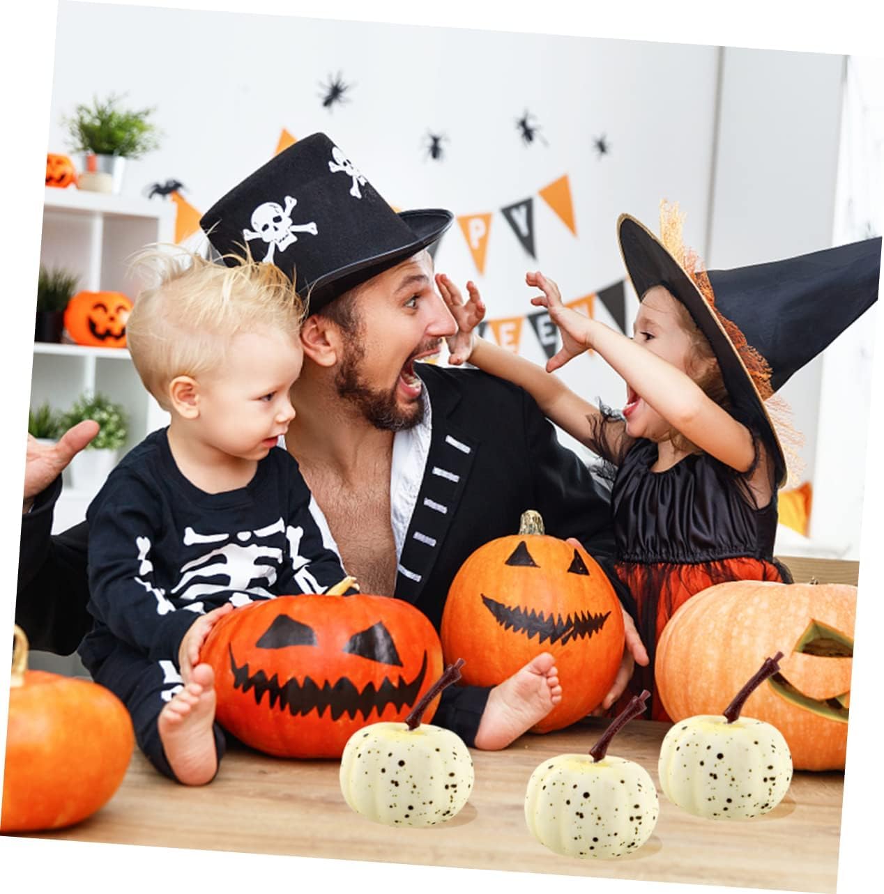 20pcs Lifelike Artificial Pumpkins Halloween Decor