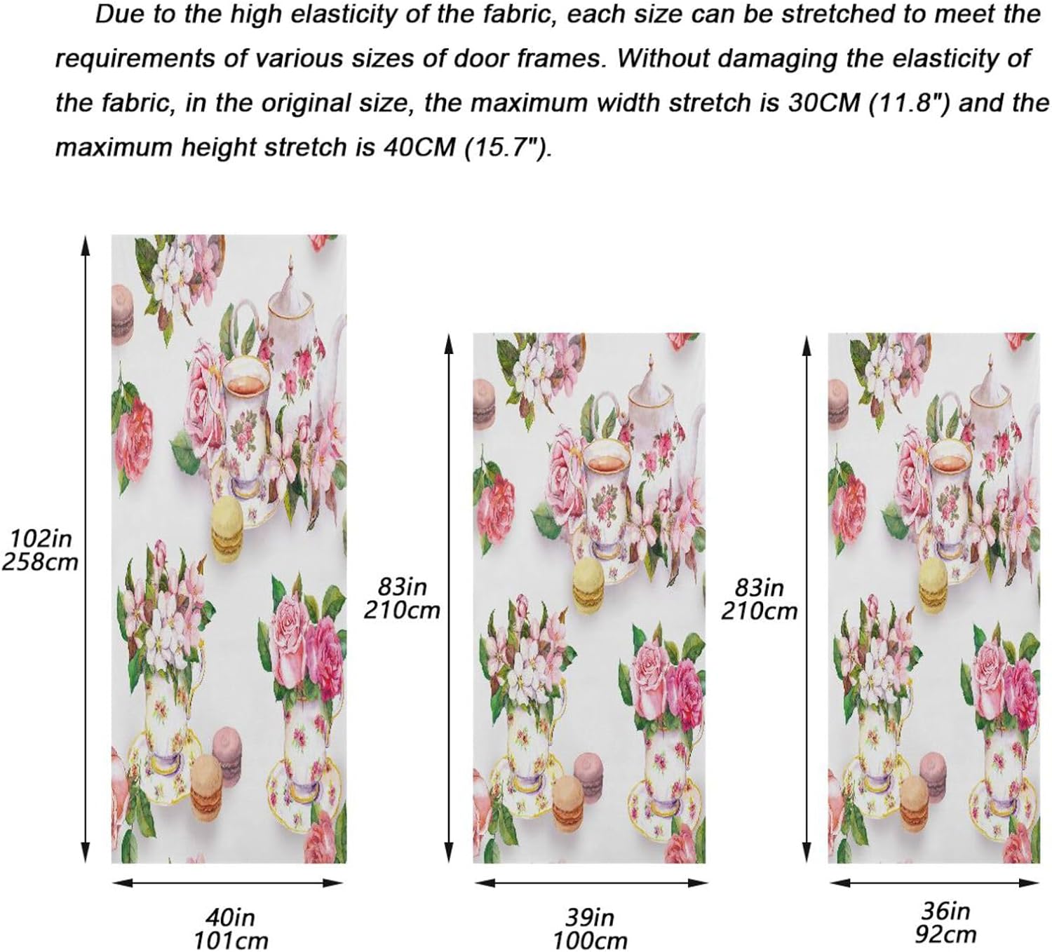 Susiyo Halloween Door Cover with Flowers 32x79 in