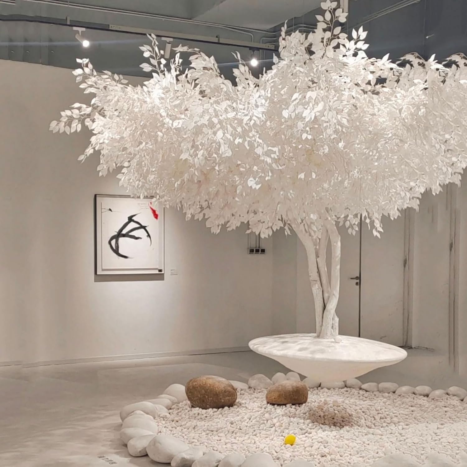Handmade White Artificial Banyan Tree 1x08m
