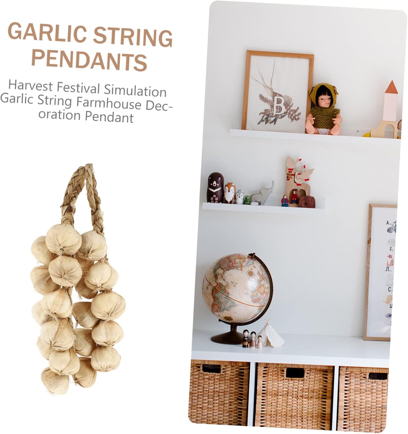 Homoyoyo 2pcs Decorative Garlic String Pendants