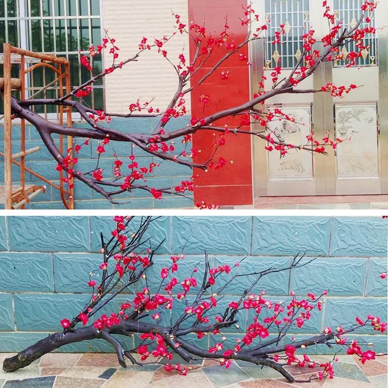 Artificial Plum Blossom Tree 1mx08m Fake Branches for Decor