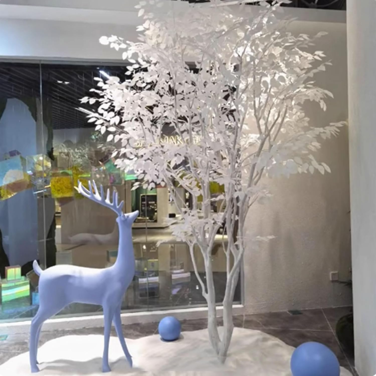 White Artificial Banyan Tree for Home Office Decor 1x08m